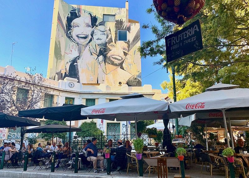 A mural in the Psirri neighborhood of Athens.