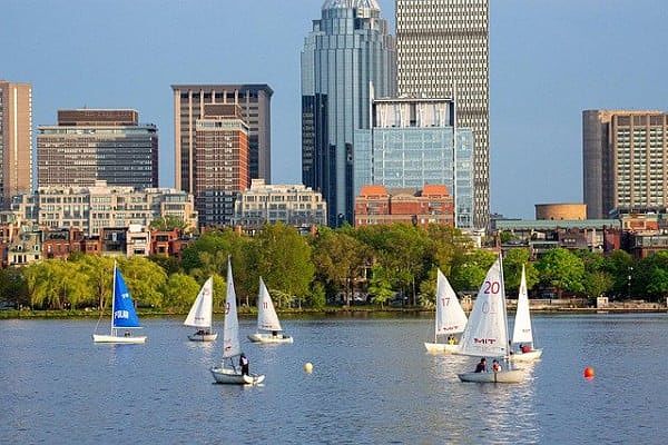 Back Bay with elegant architecture and shopping