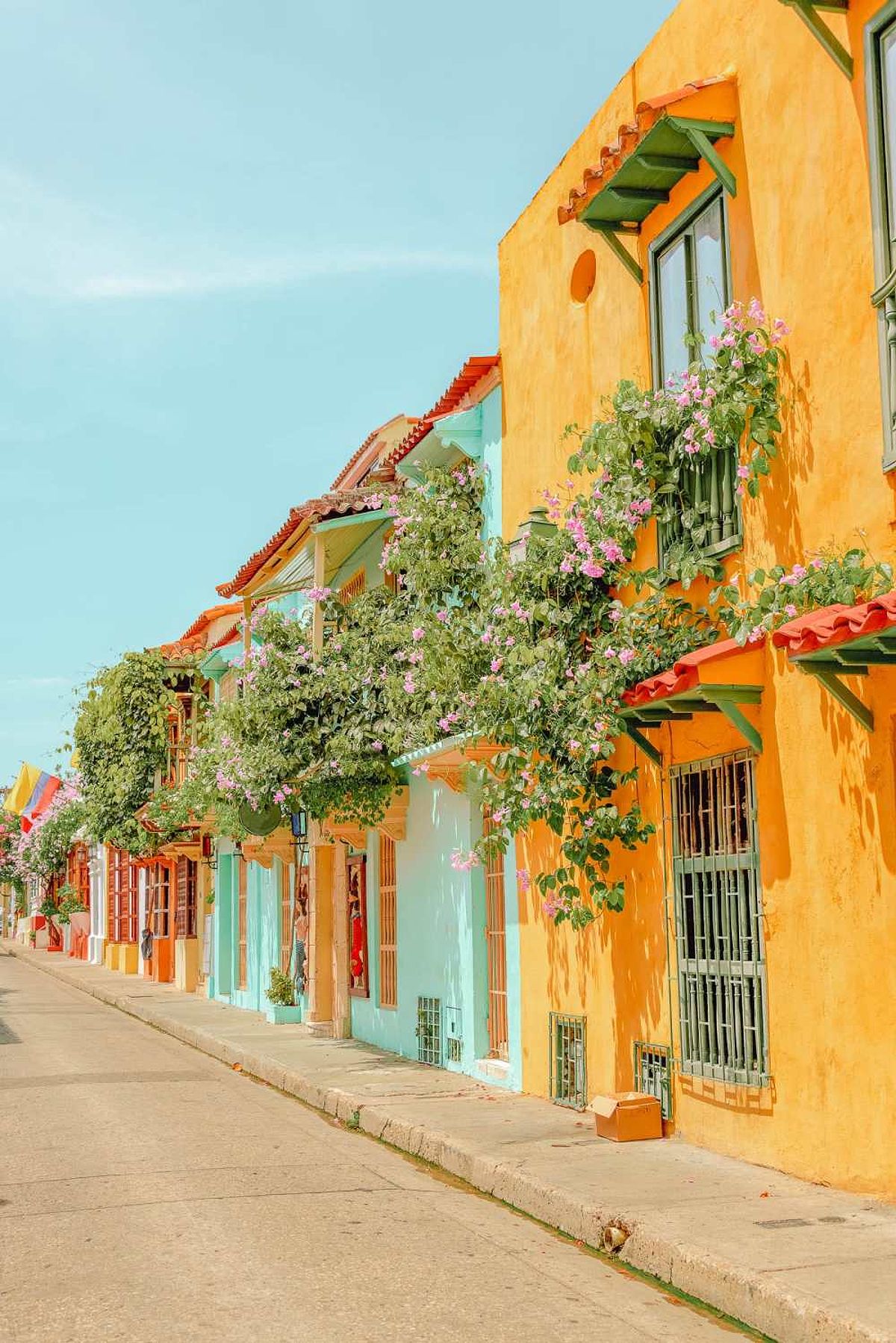 Cartagena with colorful plazas and colonial architecture