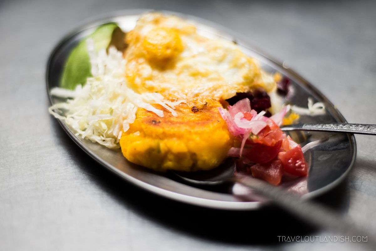 Llapingacho at Mercado Central in Quito