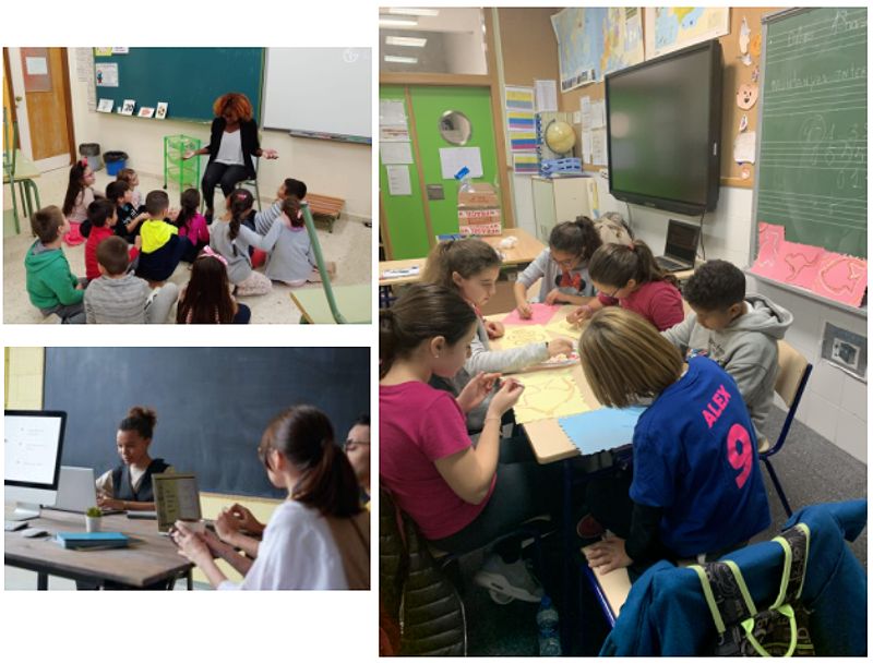 Students in a classroom